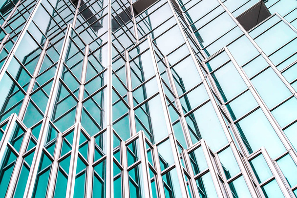 Detalles de la arquitectura Edificio moderno Fachada de vidrio Fondo empresarial - Foto, imagen