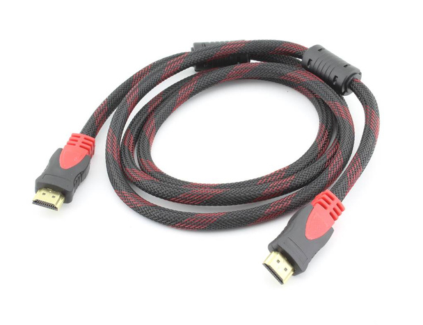 HDMI-kabel op witte achtergrond - Foto, afbeelding
