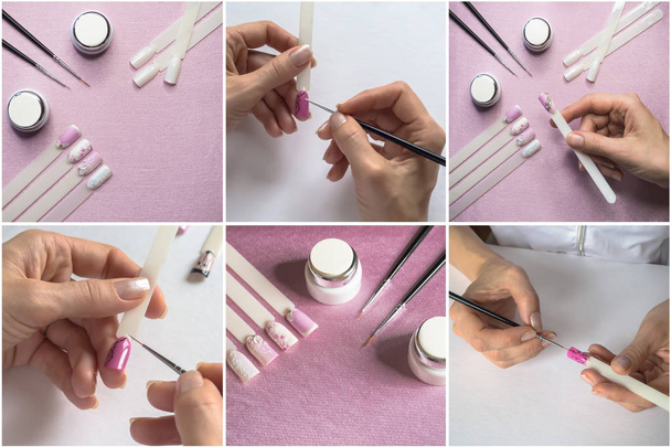 Collage di bellezza con manicure art design
. - Foto, immagini