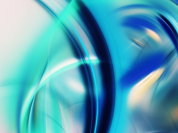azul abstrato fractal fundo 3d renderização ilustração
 - Foto, Imagem