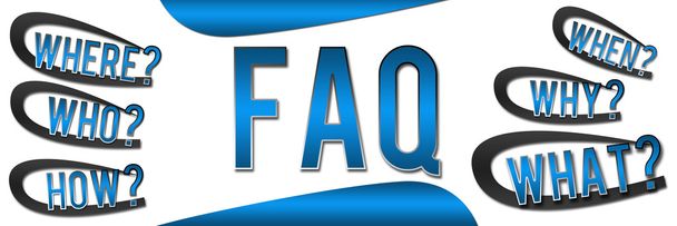 FAQ Banner Azul
 - Foto, Imagem