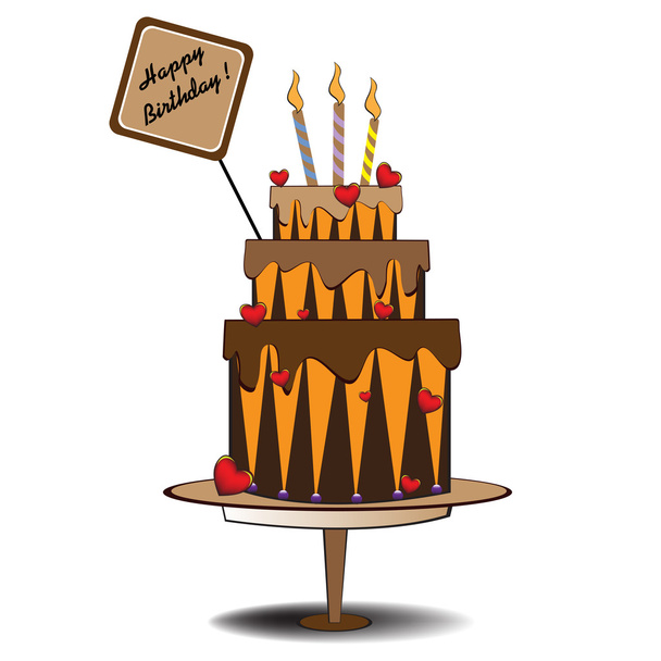 torta di compleanno - Vettoriali, immagini