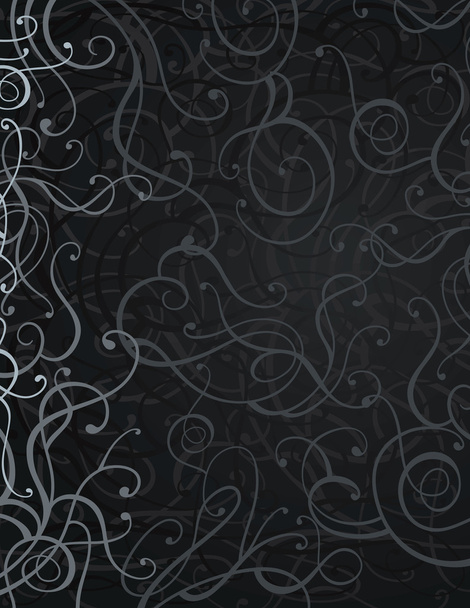 Black Abstract Ornament Background - Vector, Image