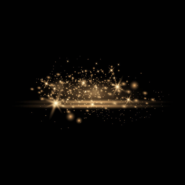 The dust sparks and golden stars - Vector, Image