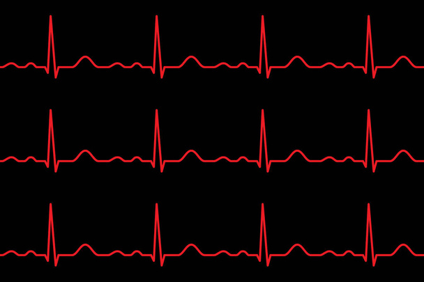 Ekg lines. Heartbeat. Seamless pattern. - Vector, Image