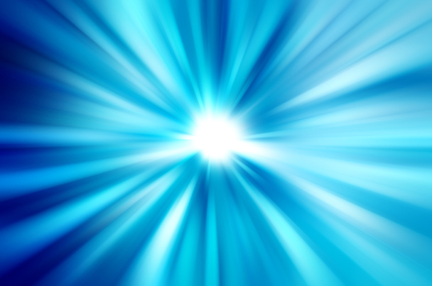 Blurred rays of light abstract blue background - Photo, Image
