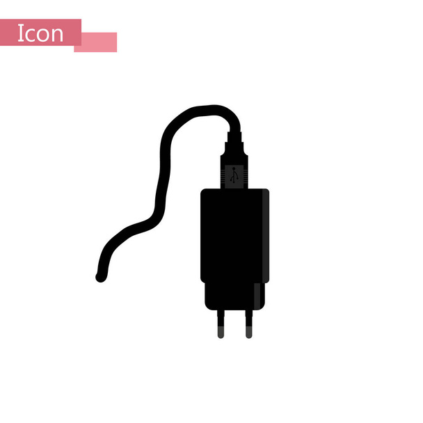 Icono del adaptador de corriente aislado de estilo plano. Ilustración vectorial. eps10
 - Vector, Imagen