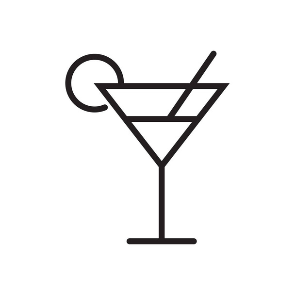 Cocktail vector icon, drink icon - Vector, Image