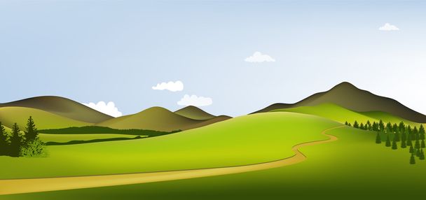Maa maisema vuoret
 - Vektori, kuva