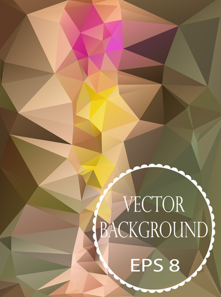 Triangle colorful mosaic backdrop. - Vector, Image