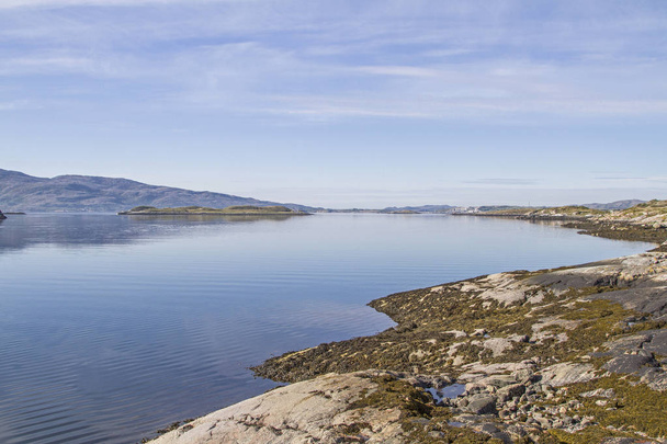 Fjord landscape in Lauvoya - Φωτογραφία, εικόνα