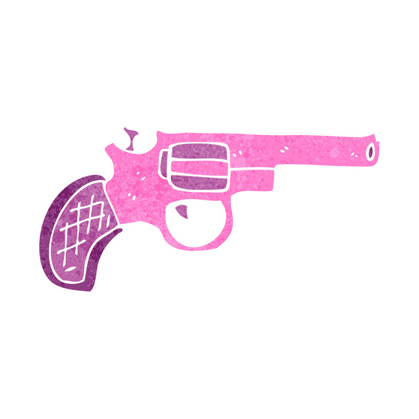 Retro desenho animado rosa arma
 - Vetor, Imagem
