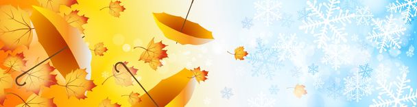 διάνυσμα φόντο σε ένα θέμα του φθινοπώρου και του χειμώνα - Διάνυσμα, εικόνα