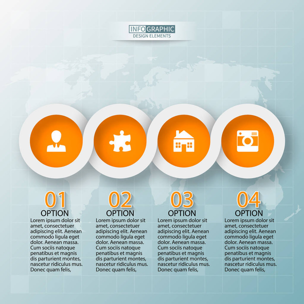 Αφηρημένη 3d χαρτί Infographics. Επιχειρηματικό πρότυπο. Εικονογράφηση διάνυσμα - Διάνυσμα, εικόνα