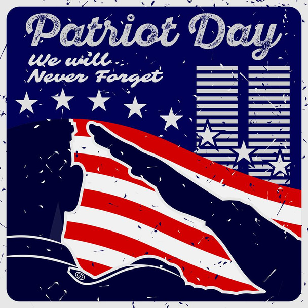Patriot day poster template. Vector illustration. - Vector, Image