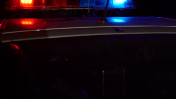 Полицейские огни мигают ночью
 - Кадры, видео