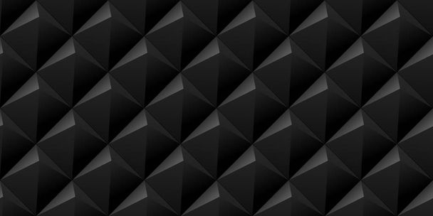 Vektor gekachelt nahtloser Hintergrund dunkle Pyramiden - Vektor, Bild
