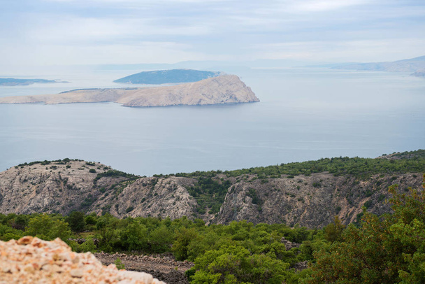 View of a bay and island in Croatia - Fotó, kép