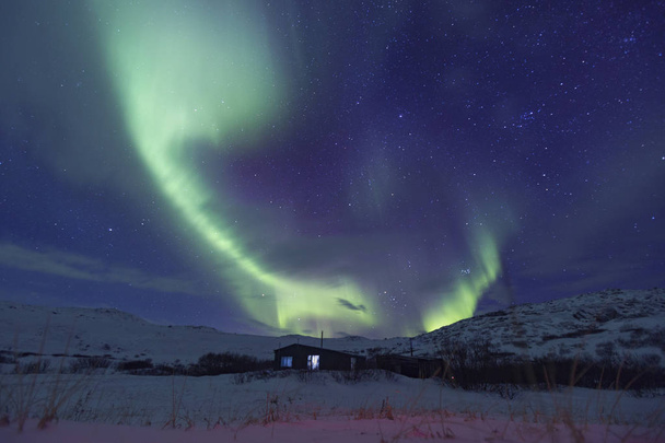 Northern Lights. Aurora Borealis. Péninsule de Kola
 - Photo, image