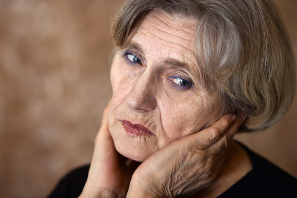 portrait of a sad older woman - Fotó, kép
