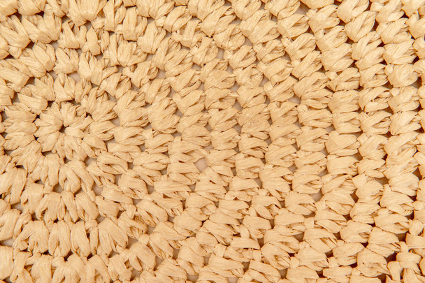 Woven round hand made background. Handcraft weave texture natura - Zdjęcie, obraz