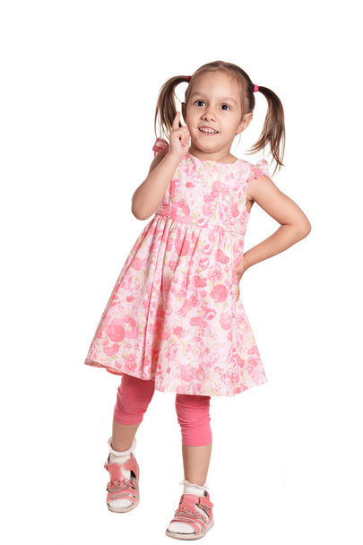 little girl in a pink dress - Fotoğraf, Görsel