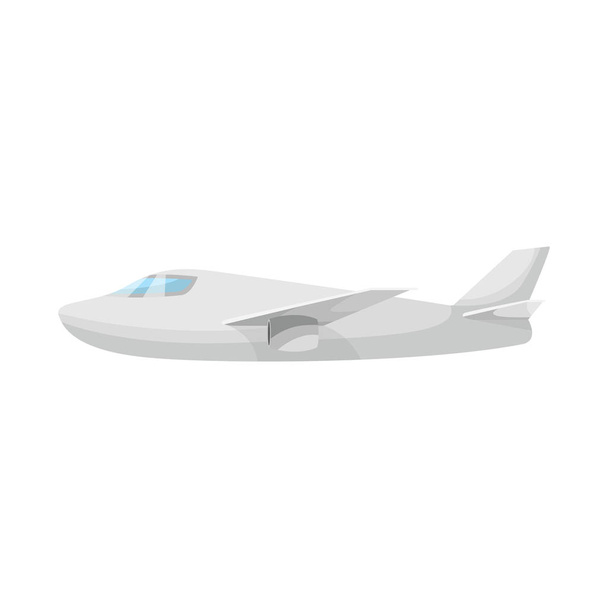 Isolated object of plane and white icon. Collection of plane and wing vector icon for stock. - Vektor, Bild
