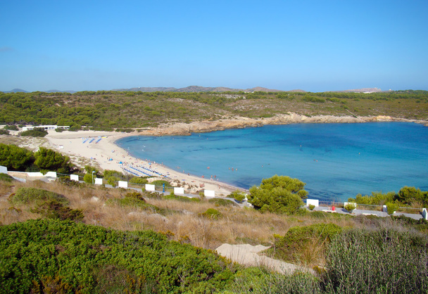 Pinkish Son Saura beach in Menorca - Photo, Image