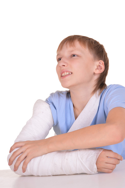 boy with a broken arm - Photo, image