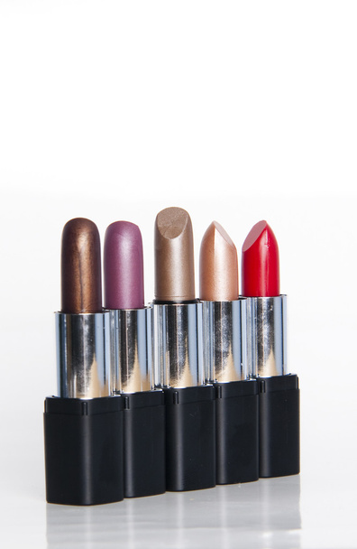 Multicolored lipsticks isolated - Photo, Image