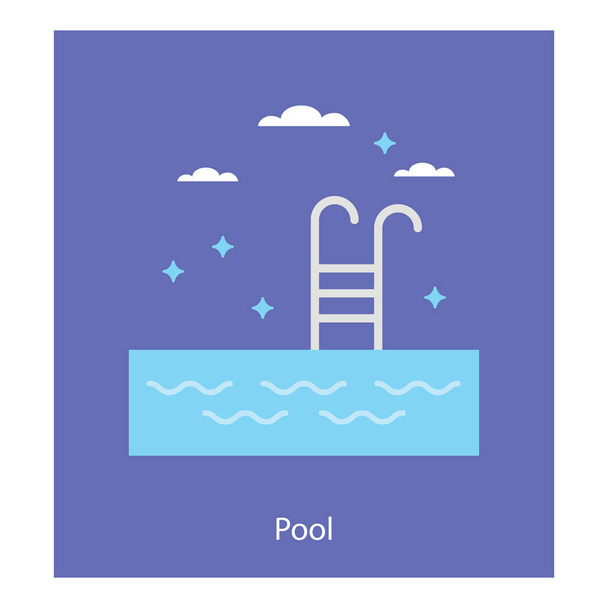 Flat icon of swimming pool  - Διάνυσμα, εικόνα