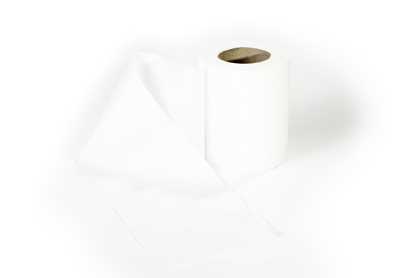 toilet paper on white background - Photo, Image