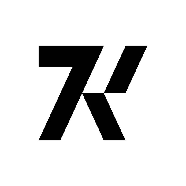 Número 7R vetor de design de logotipo
 - Vetor, Imagem