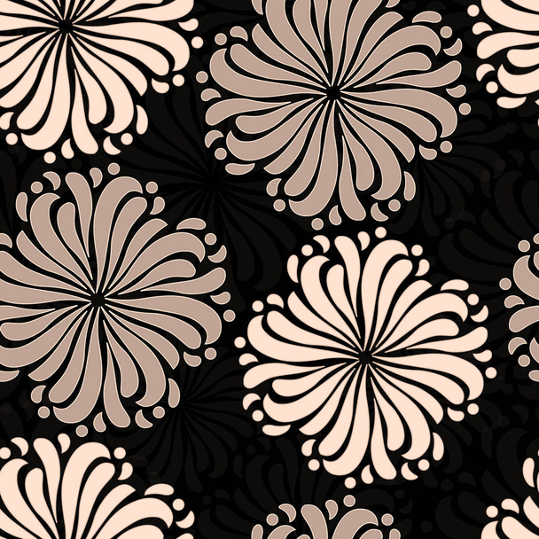 Naadloze abstracte patroon met de afbeelding van een bloem ornament. - Vector, afbeelding