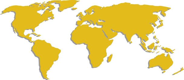 vector del mapa del mundo sobre fondo blanco
 - Vector, Imagen