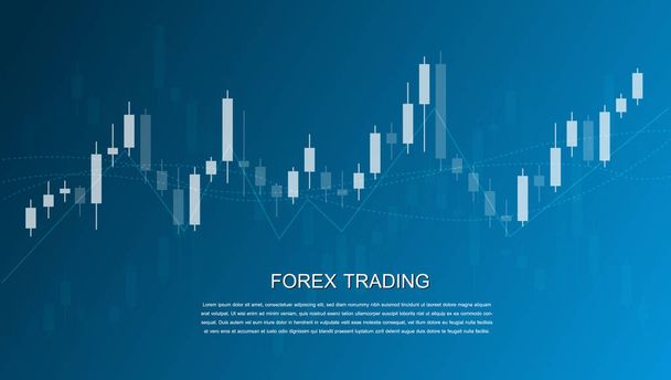 Forex trading concetto di progettazione grafica. Grafico candeliere in finan
 - Vettoriali, immagini