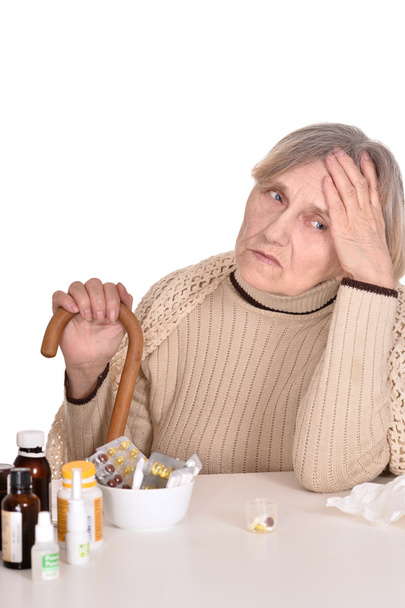 elderly sick woman - Foto, Imagem