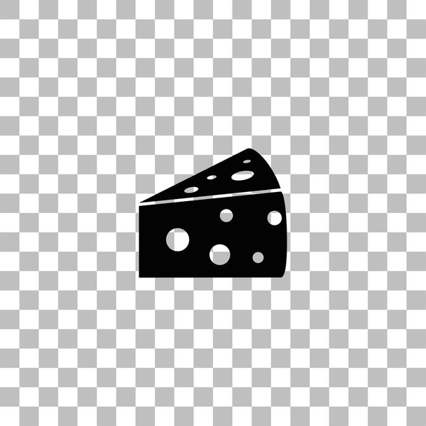 ícone de queijo plana
 - Vetor, Imagem