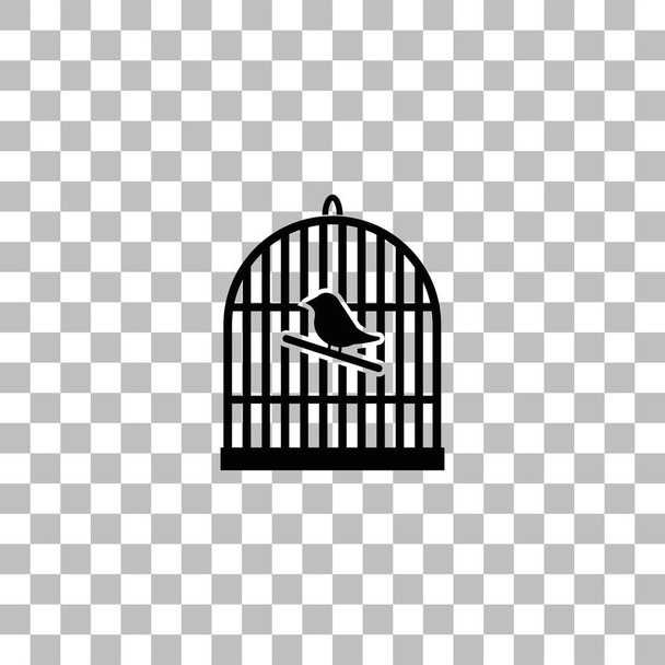 鳥かごアイコン フラット - ベクター画像