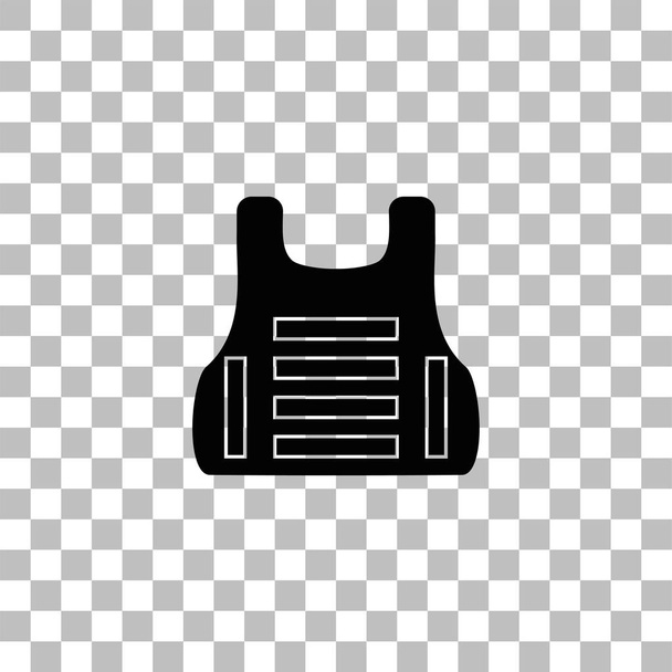 Life vest icon flat - Vector, Image