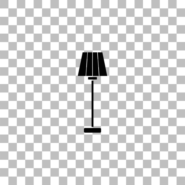 Lâmpada de assoalho ícone plana
 - Vetor, Imagem