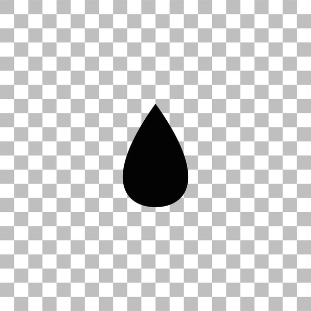 Víz csepp ikon lapos - Vektor, kép