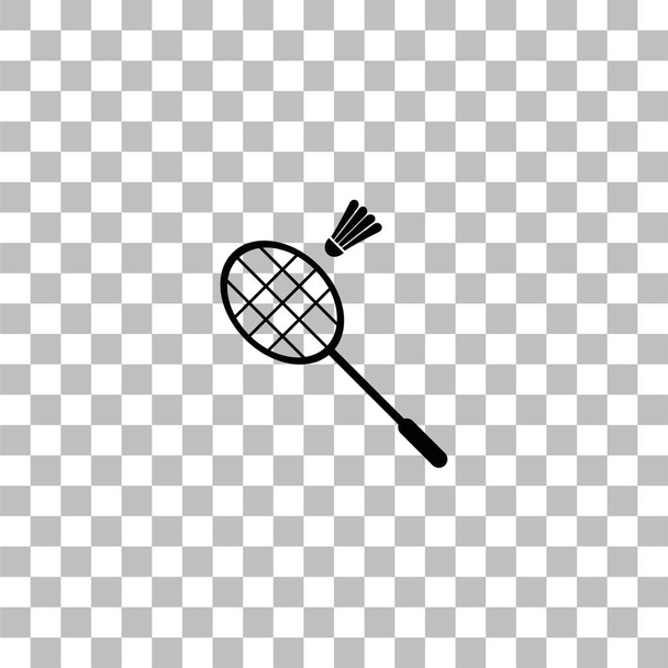 Badminton simgesi düz - Vektör, Görsel