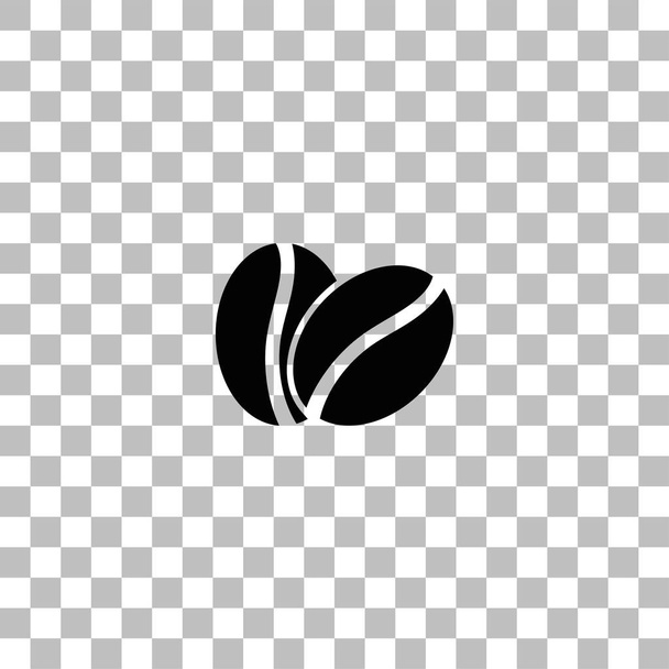 Kávová zrna ikona plochý - Vektor, obrázek