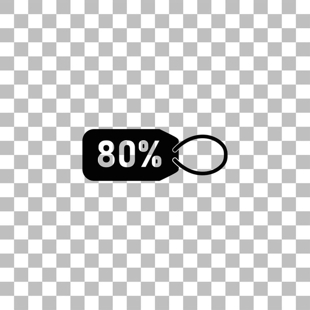 80 відсотків значок знижки плоский
 - Вектор, зображення