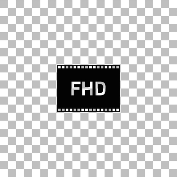 Full hd icona piatta
 - Vettoriali, immagini