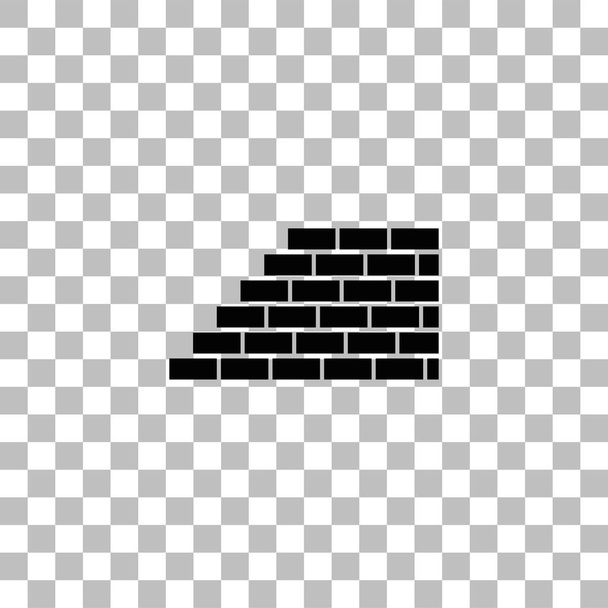 Wall icon flat - Vector, Image