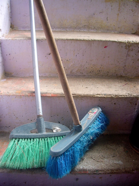 Sweeping brushes used - Foto, Imagem