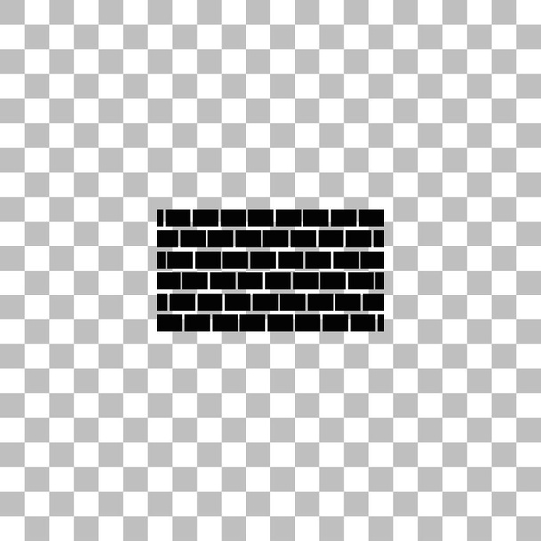 Brick wall icon flat - Vector, Image