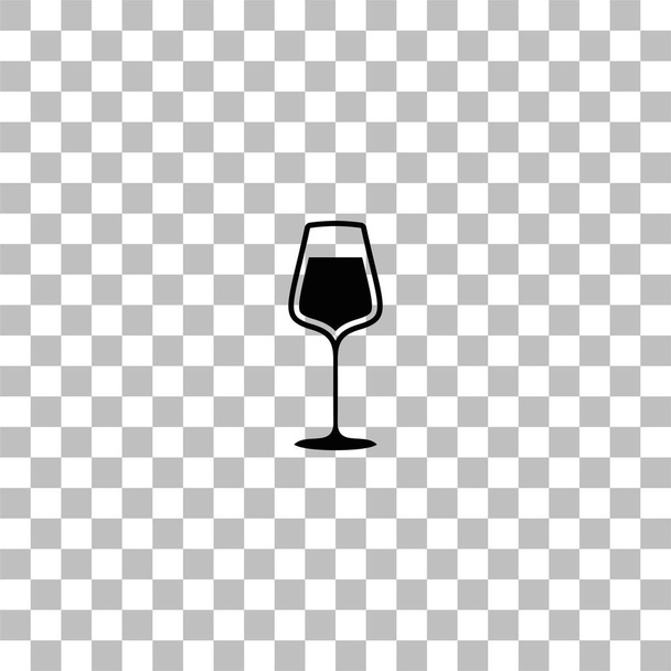 ワイングラス アイコン フラット - ベクター画像